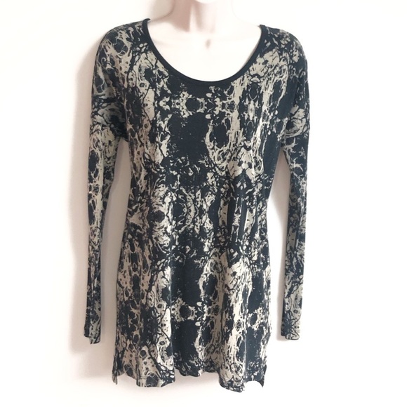 🆕 Nikita high low scoop neck tunic top neutral black tan extra small pullover - Picture 3 of 13